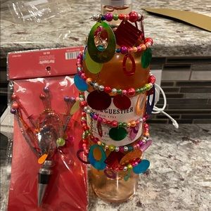 Beaded Wine bottle decor and stopper